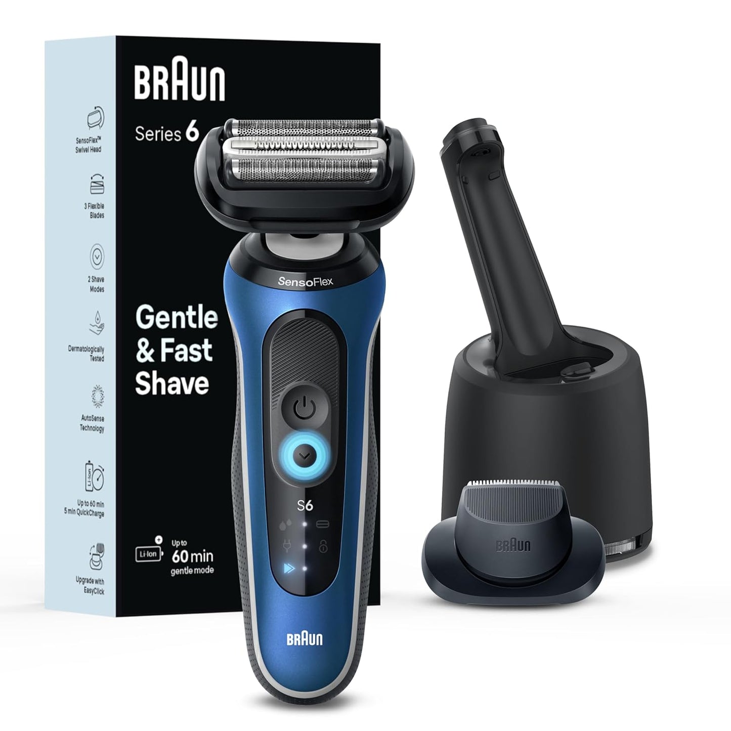 Braun Electric Shaver Series 6 6172cc for Gentle Shaving