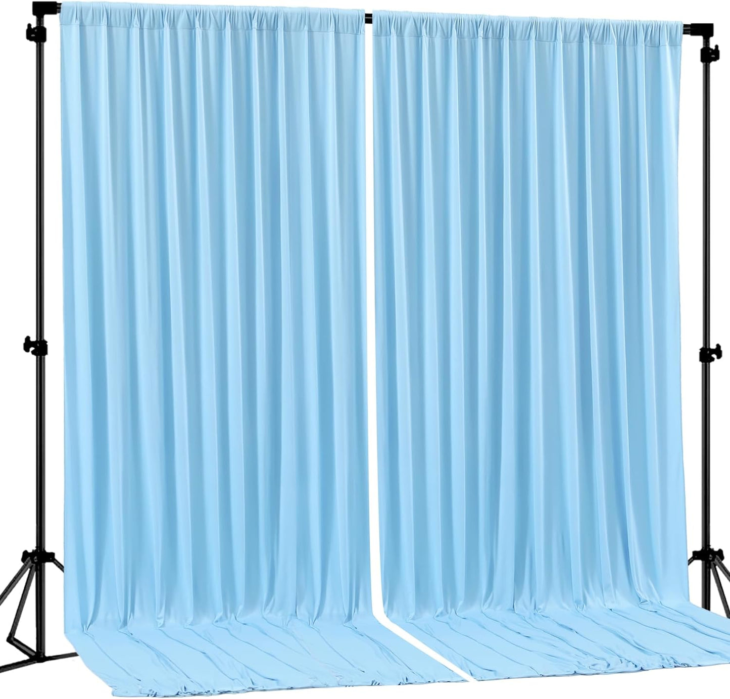 8x10FT Wrinkle-Free Light Blue Backdrop - Perfect for Events!