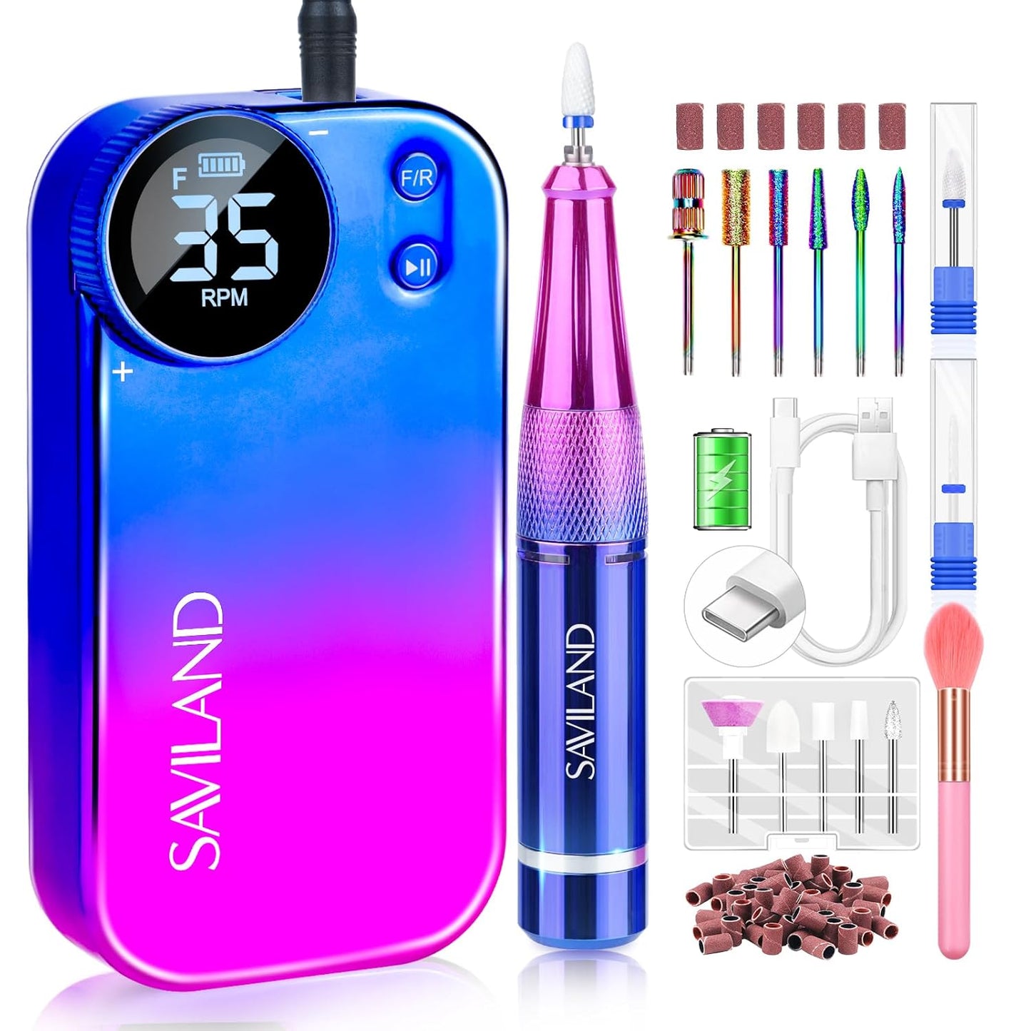 SAVILAND Portable Electric Nail Drill for Professional Nail Care