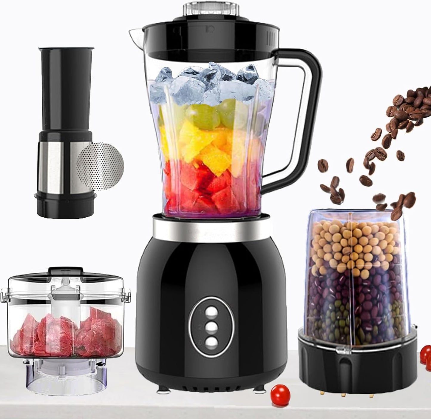 YPCOO 4-in-1 Kitchen Appliance: Blend, Chop, Grind & Mix