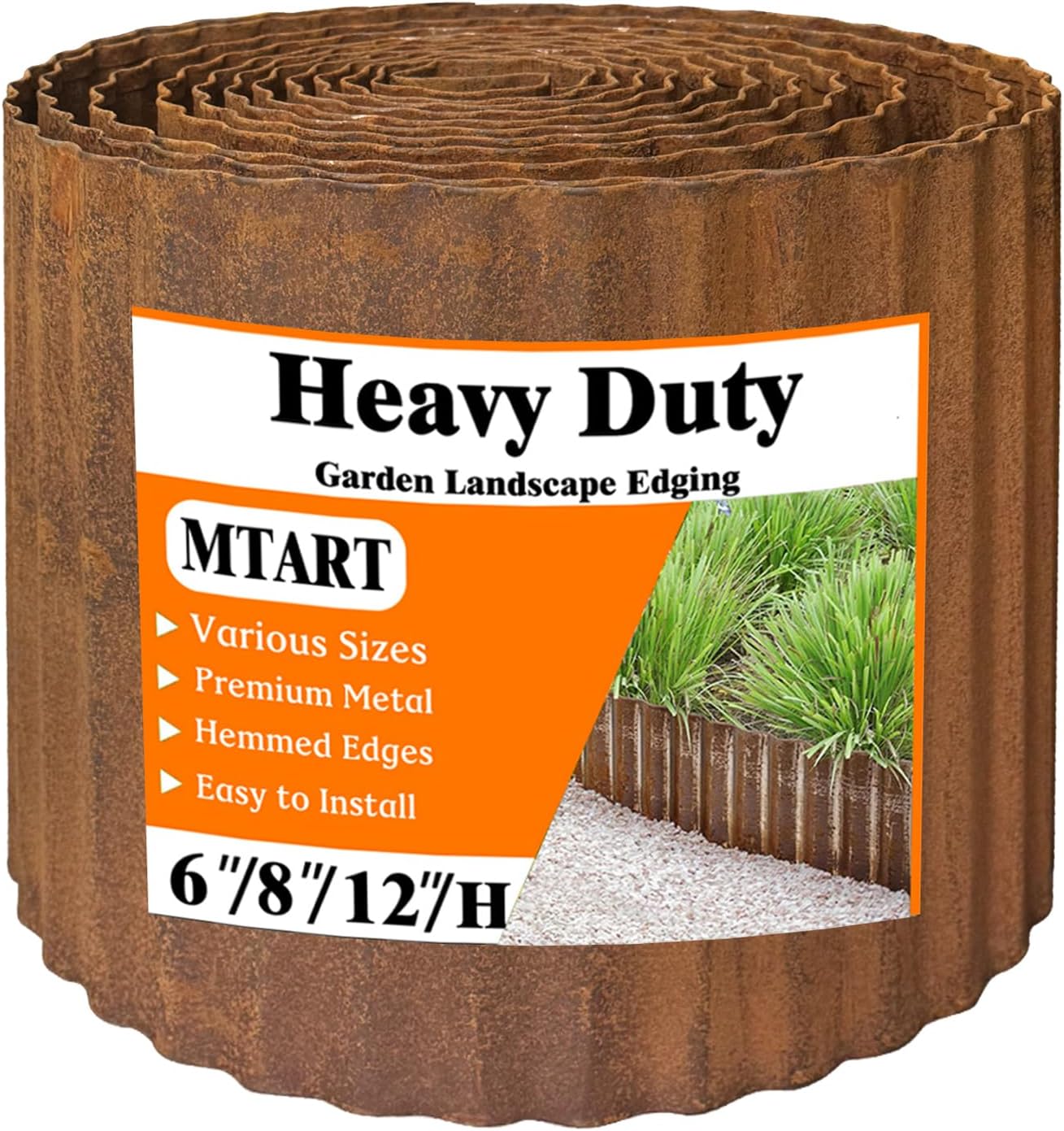 Metal Garden Edging for Landscaping with Sturdy Corrugated Design