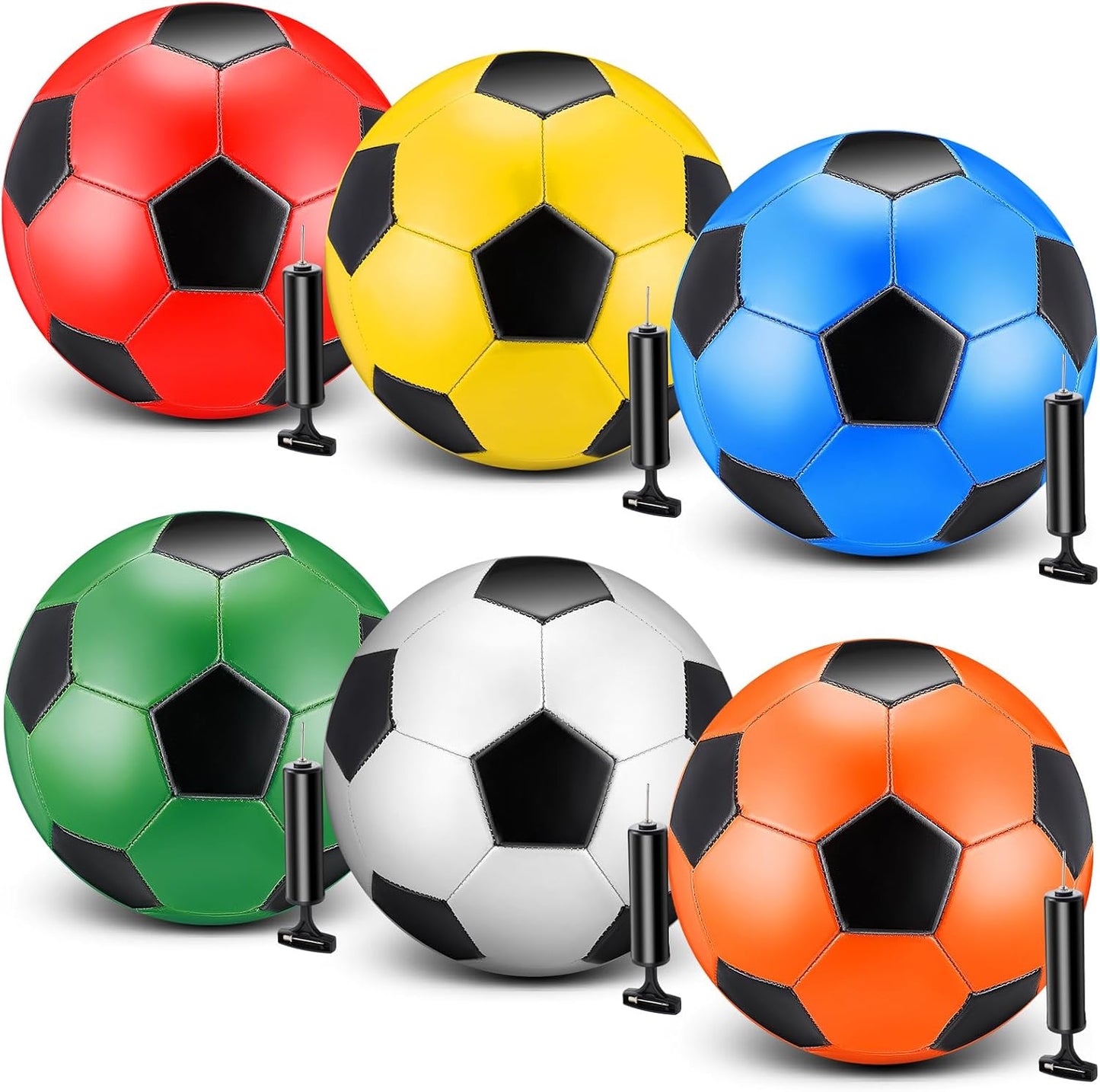 6 Pcs Operation Christmas Soccer Ball Set for Youth Training