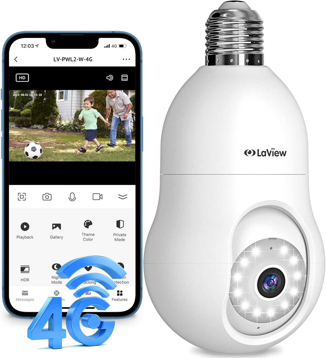 LaView 4G LTE Cellular Light Bulb Security Camera Review