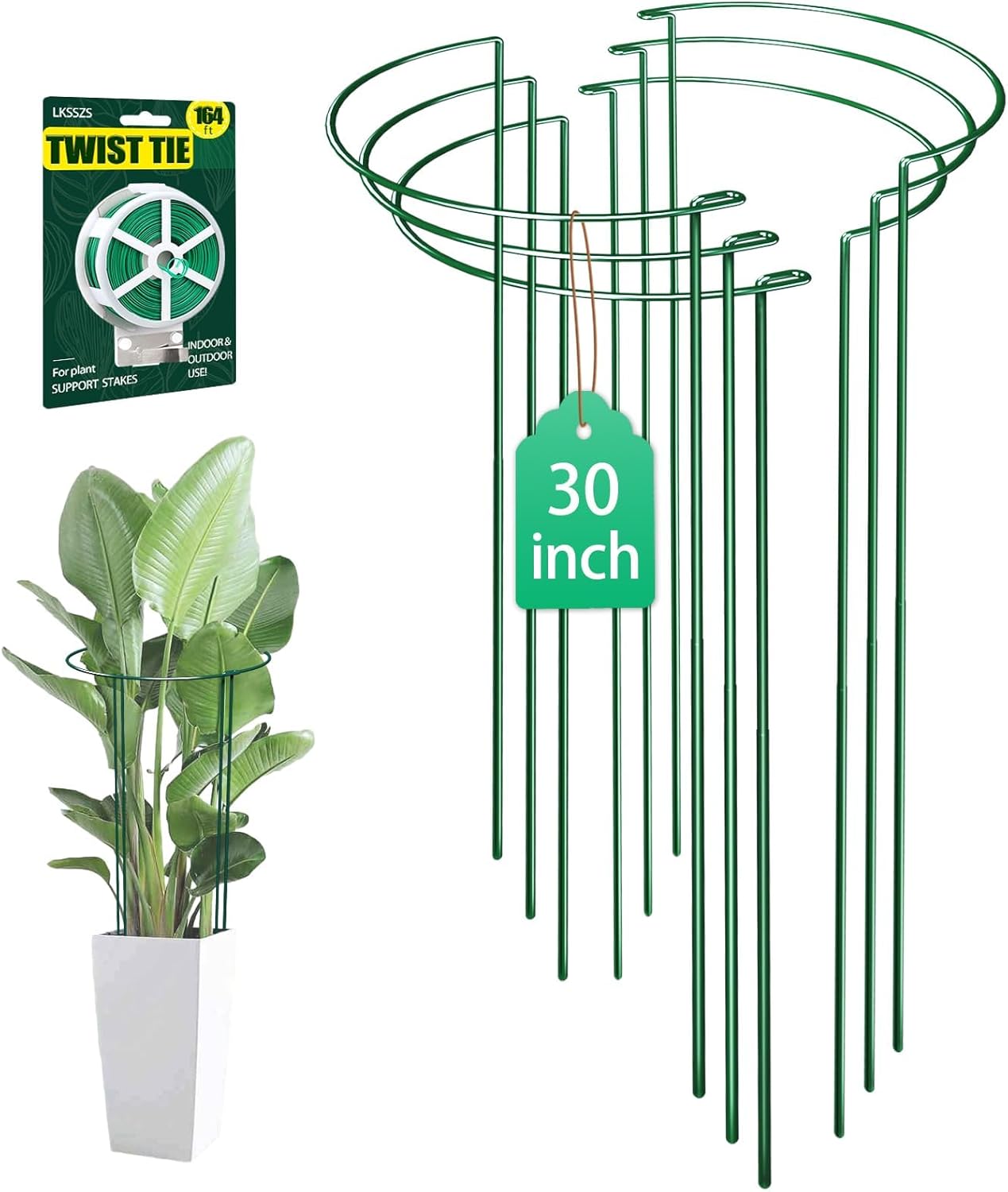 30 Inch Heavy-Duty Plant Support Stakes for Peonies and Tomatoes