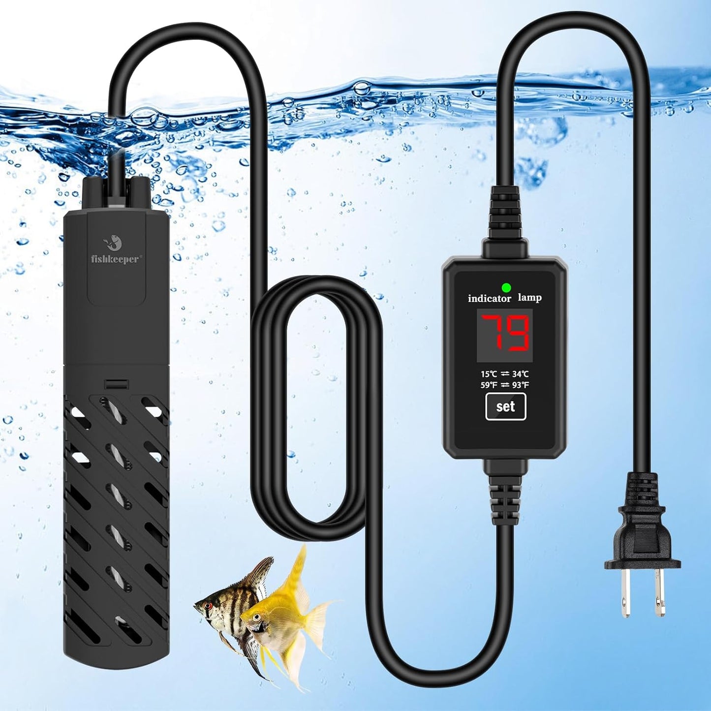 25W Aquarium Heater with Over-Temp Protection - Ideal for 4 Gal Tanks
