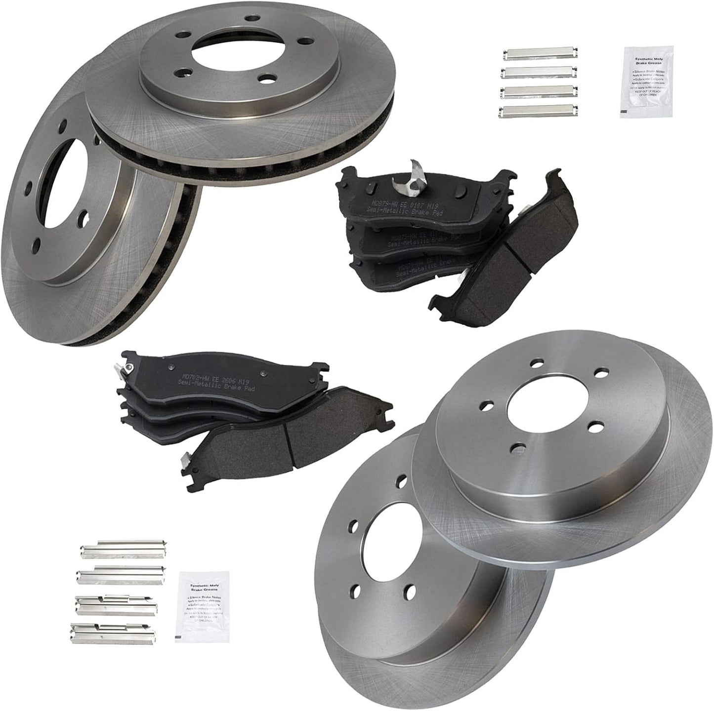 TRQ Brake Pad & Rotor Kit for 1997-2002 Ford Expedition