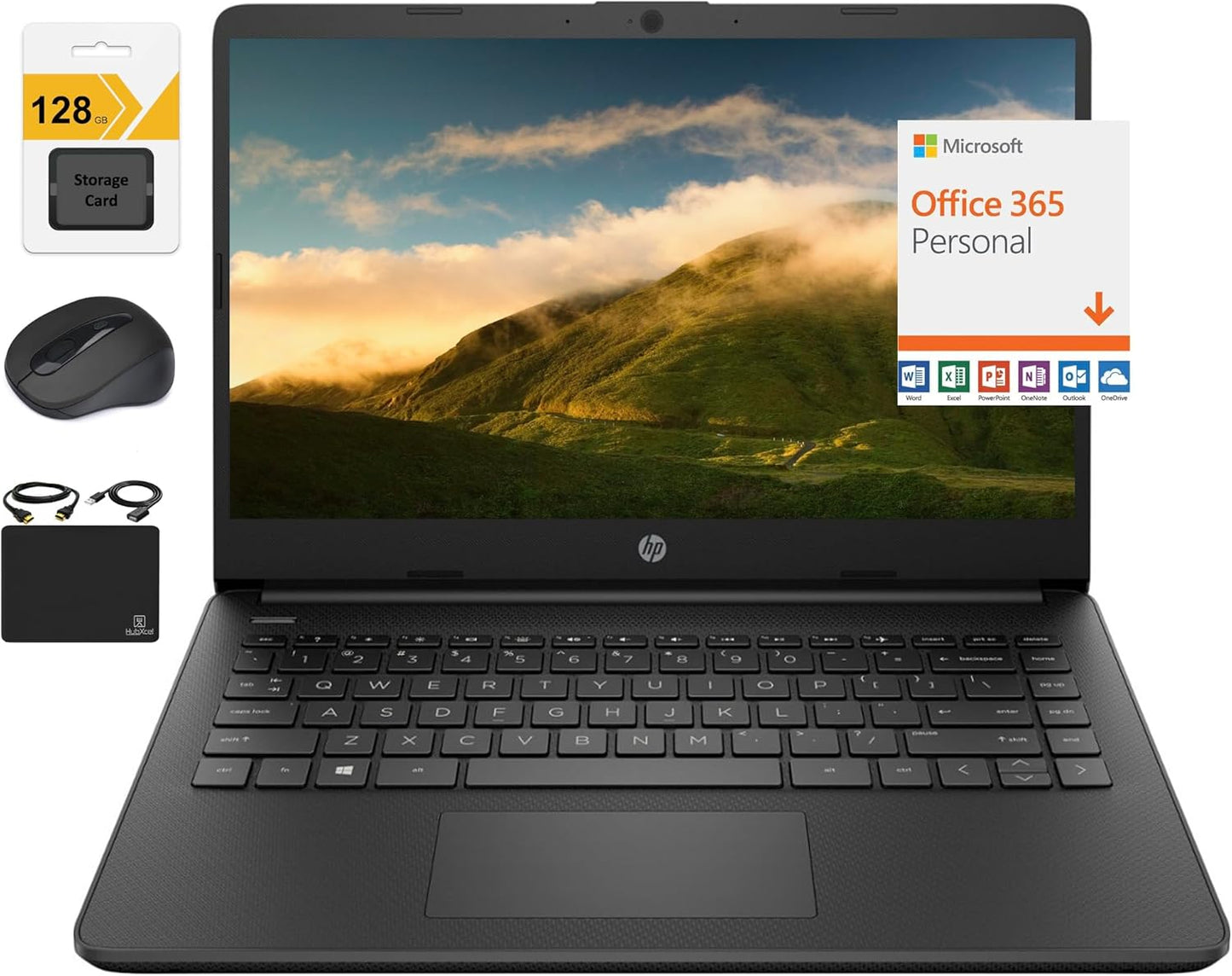 HP New 14 HD Ultra Light Thin Laptop with 8GB RAM and 192GB Storage