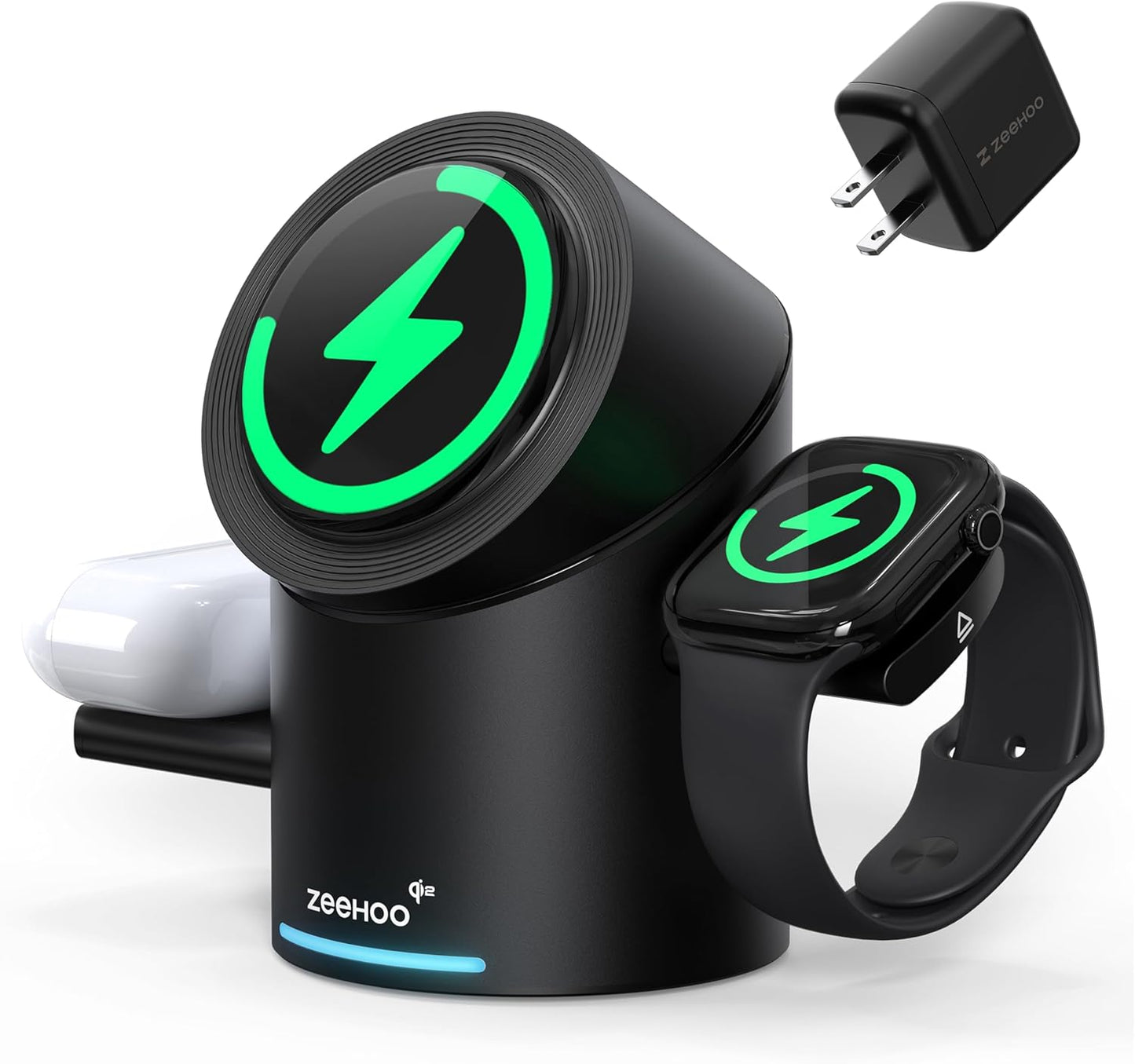 ZEEHOO 3-in-1 Mag-Safe Charger: Fast Wireless Charging