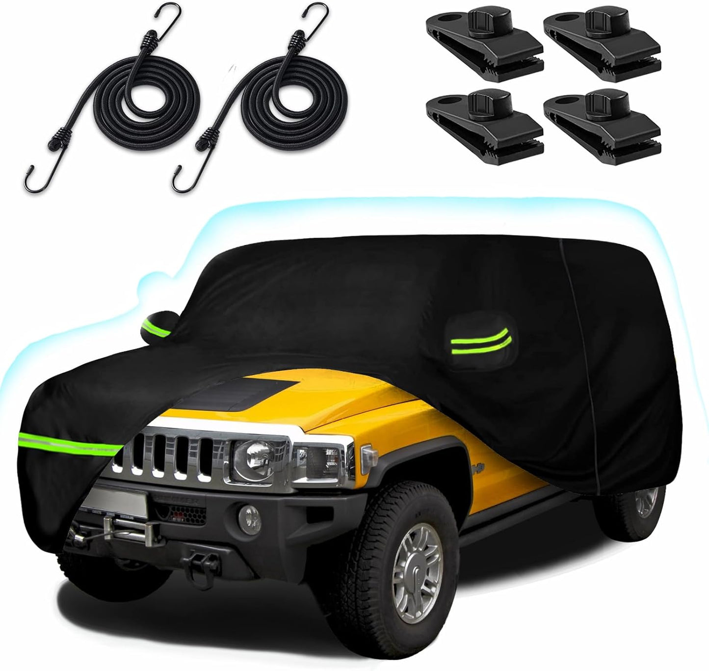 Waterproof Car Cover for Hummer H3 2006-2010 with Windproof Design