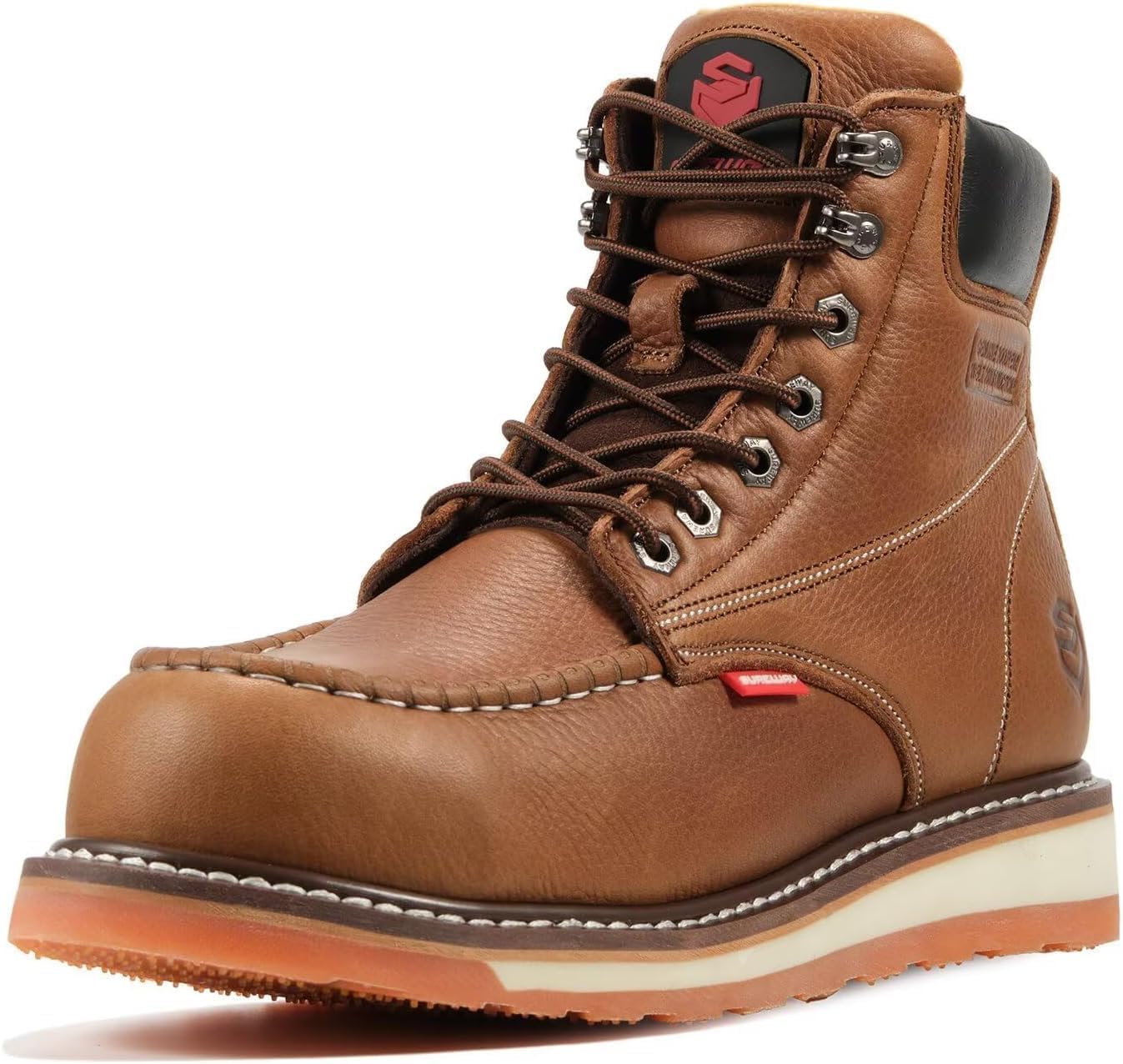 SUREWAY Mens Heavy Duty Soft Toe Work Boots for Comfort & Durability
