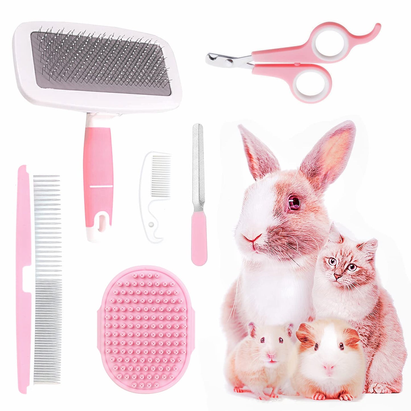 Pet Grooming Kit: Shedding Slicker Brush Combo