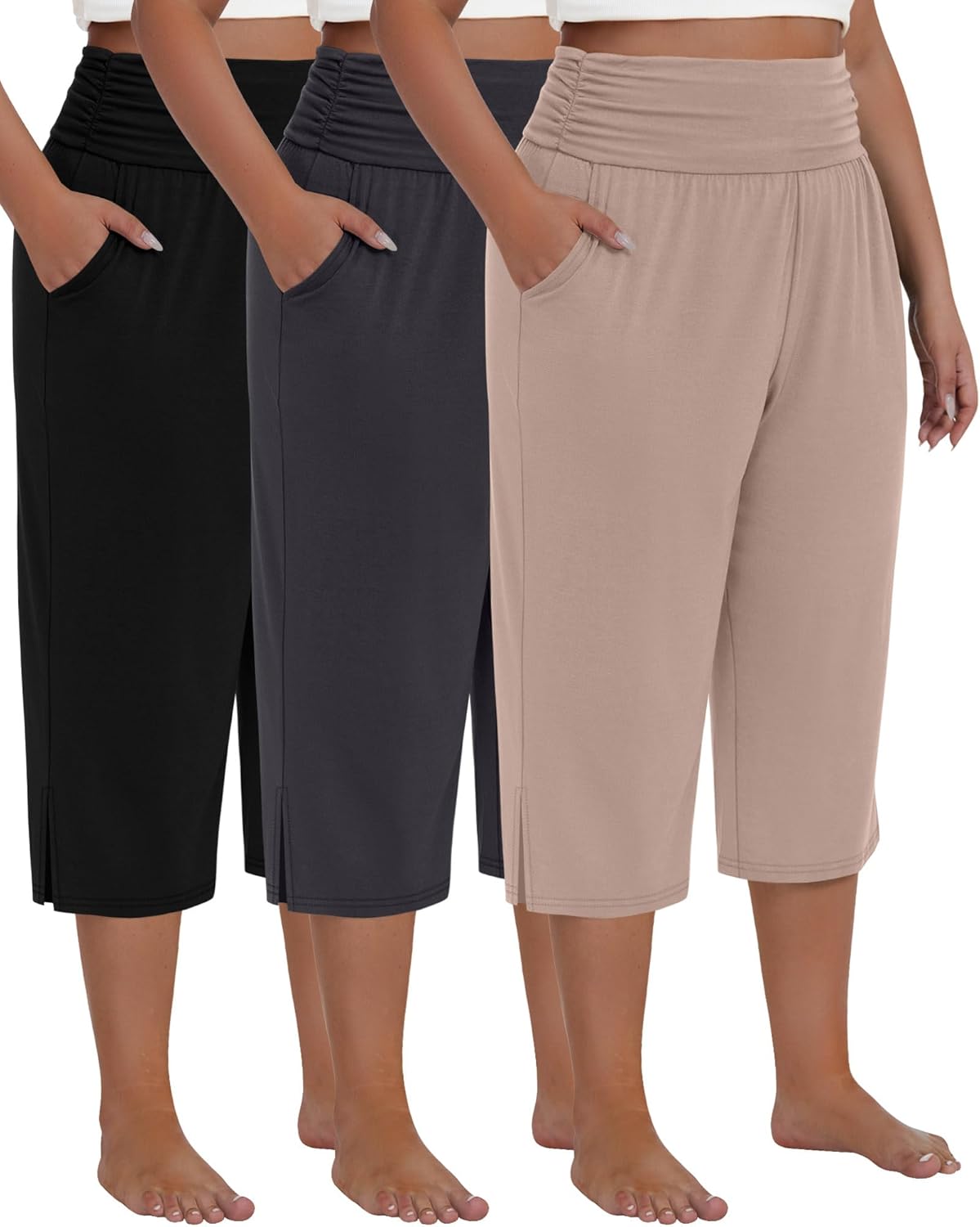 Neer Women's Plus Size Cotton Capri Pants for Comfort and Style