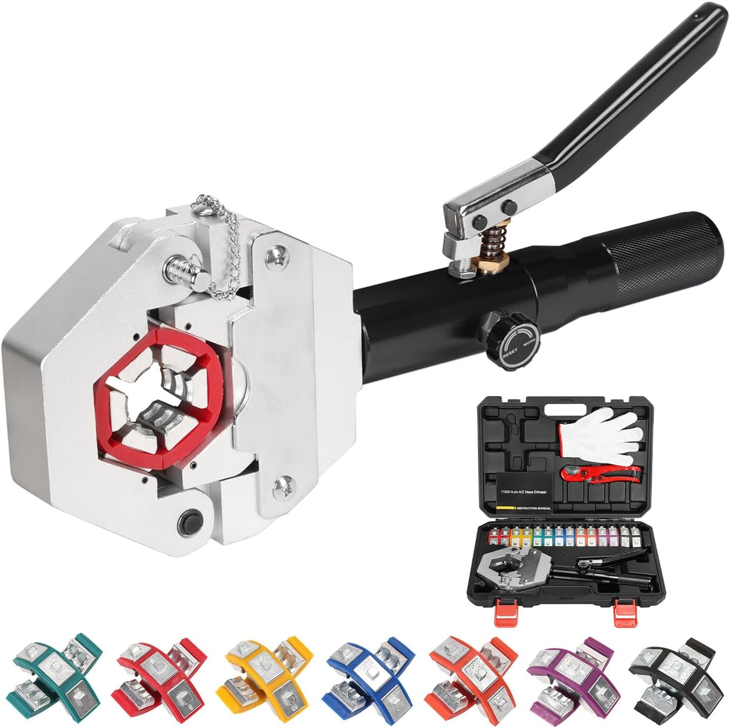 Hydraulic Hose Crimper Tool for A/C Line Repair and Maintenance