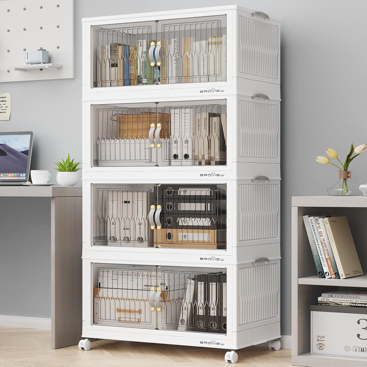 240Qt Stackable Storage Bins with Lid for Home Organization