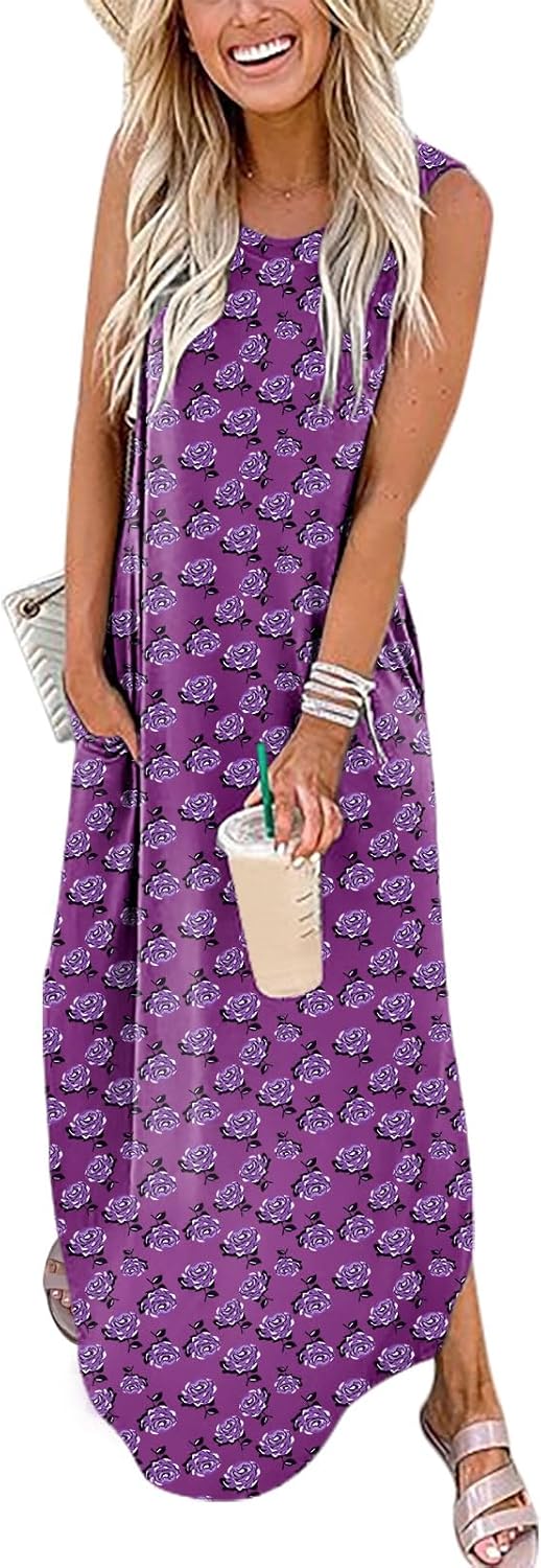 ANRABESS Women Summer Maxi Dress for Beach and Casual Outfits