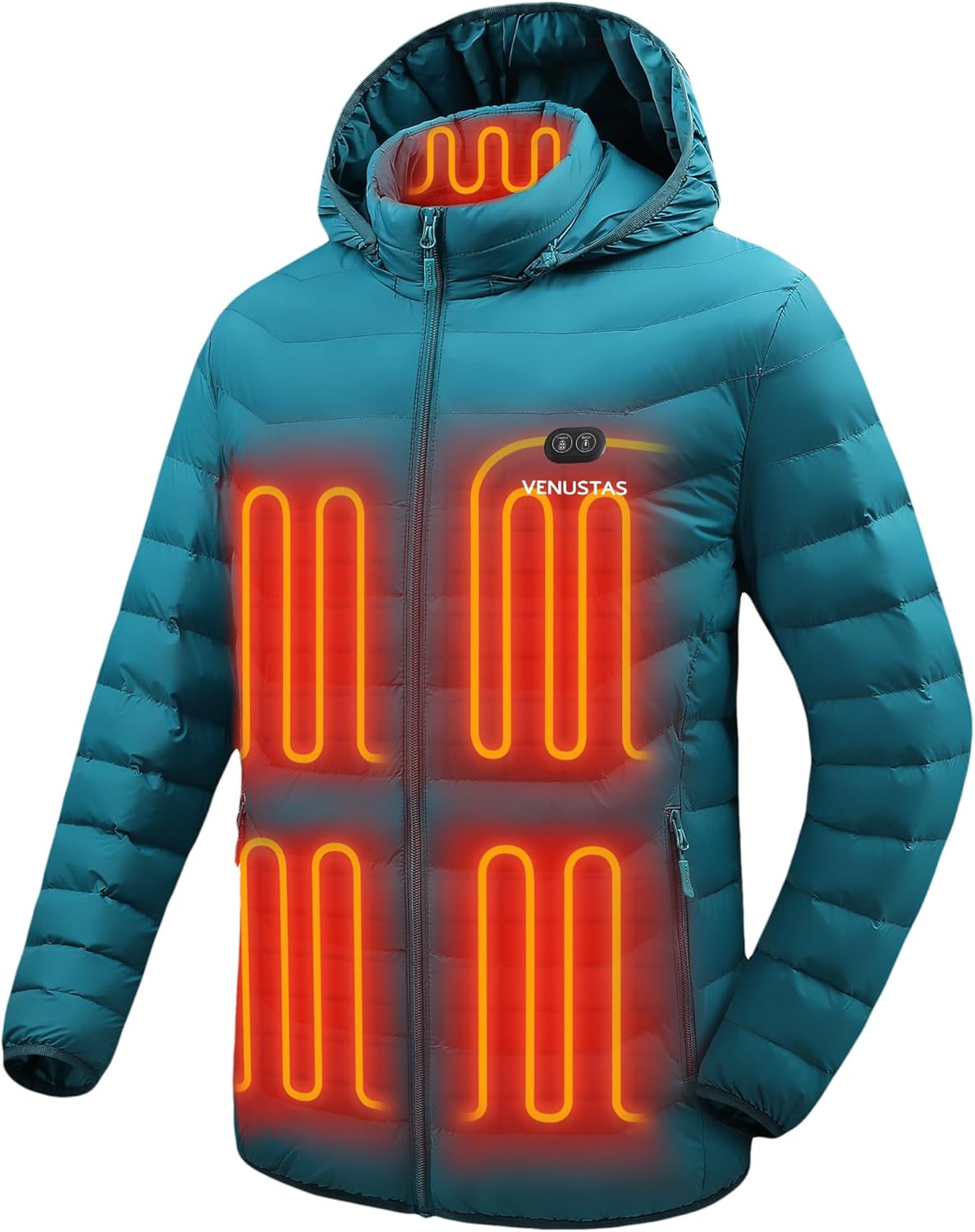 Venustas Unisex Dual-Control Heated Jacket for Ultimate Warmth