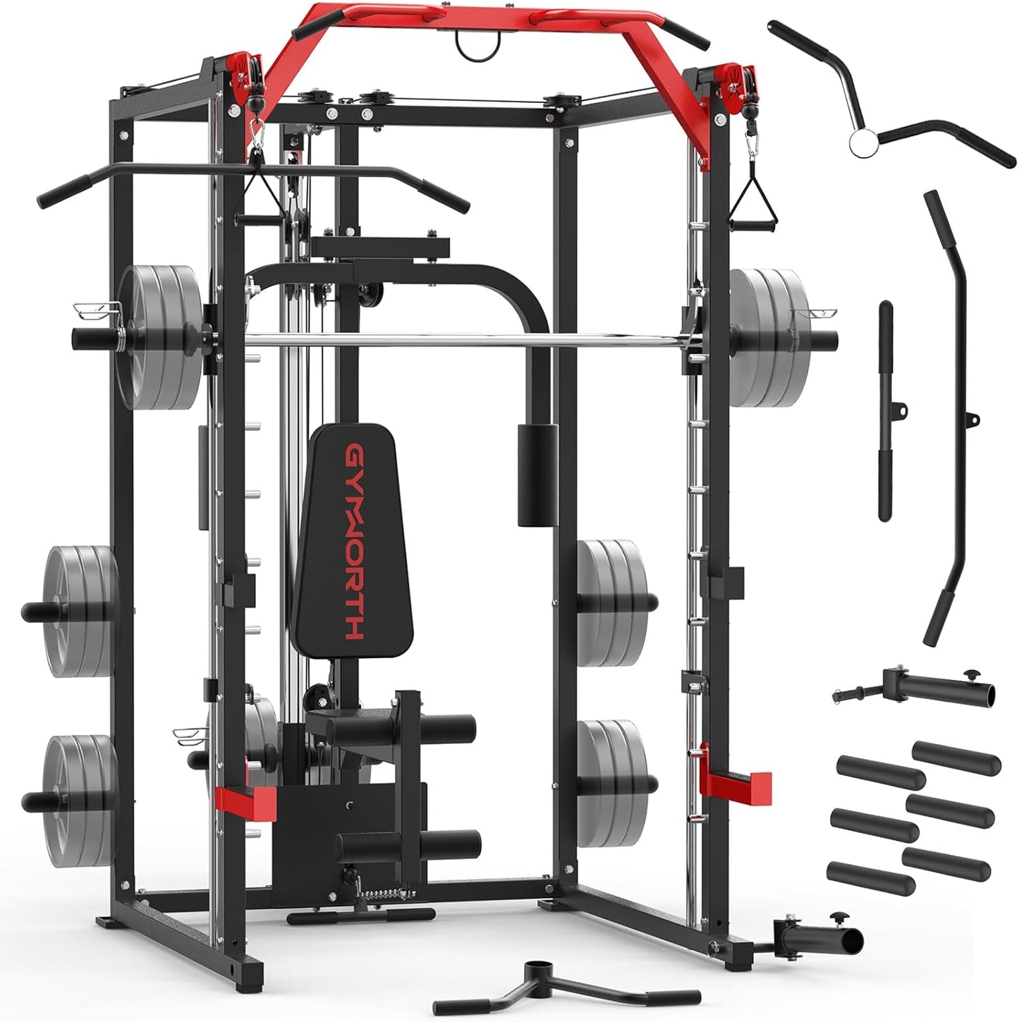 Complete Home Gym Power Rack with Cable System - GYMWORTH