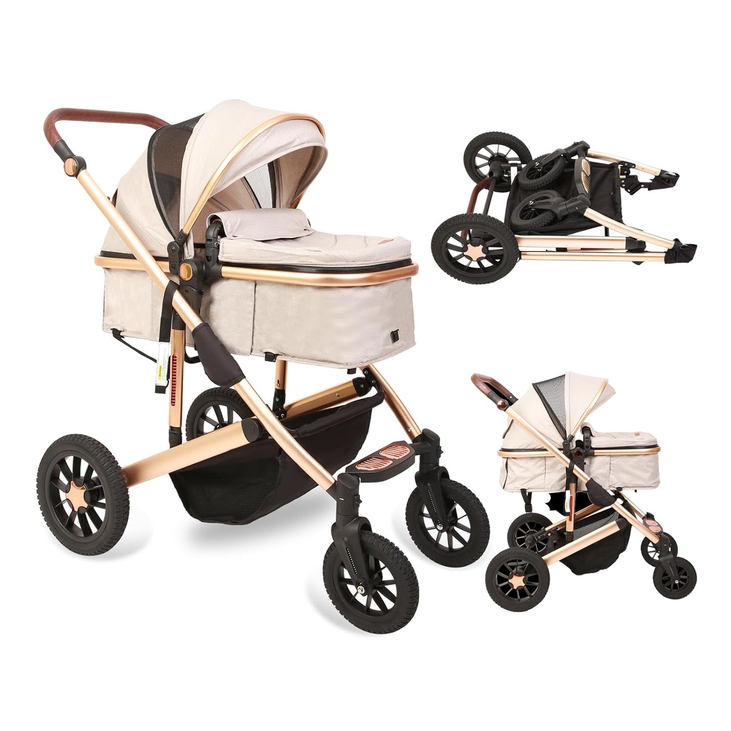 Trenana 2 in1 Baby Stroller: High Landscape Reversible Design