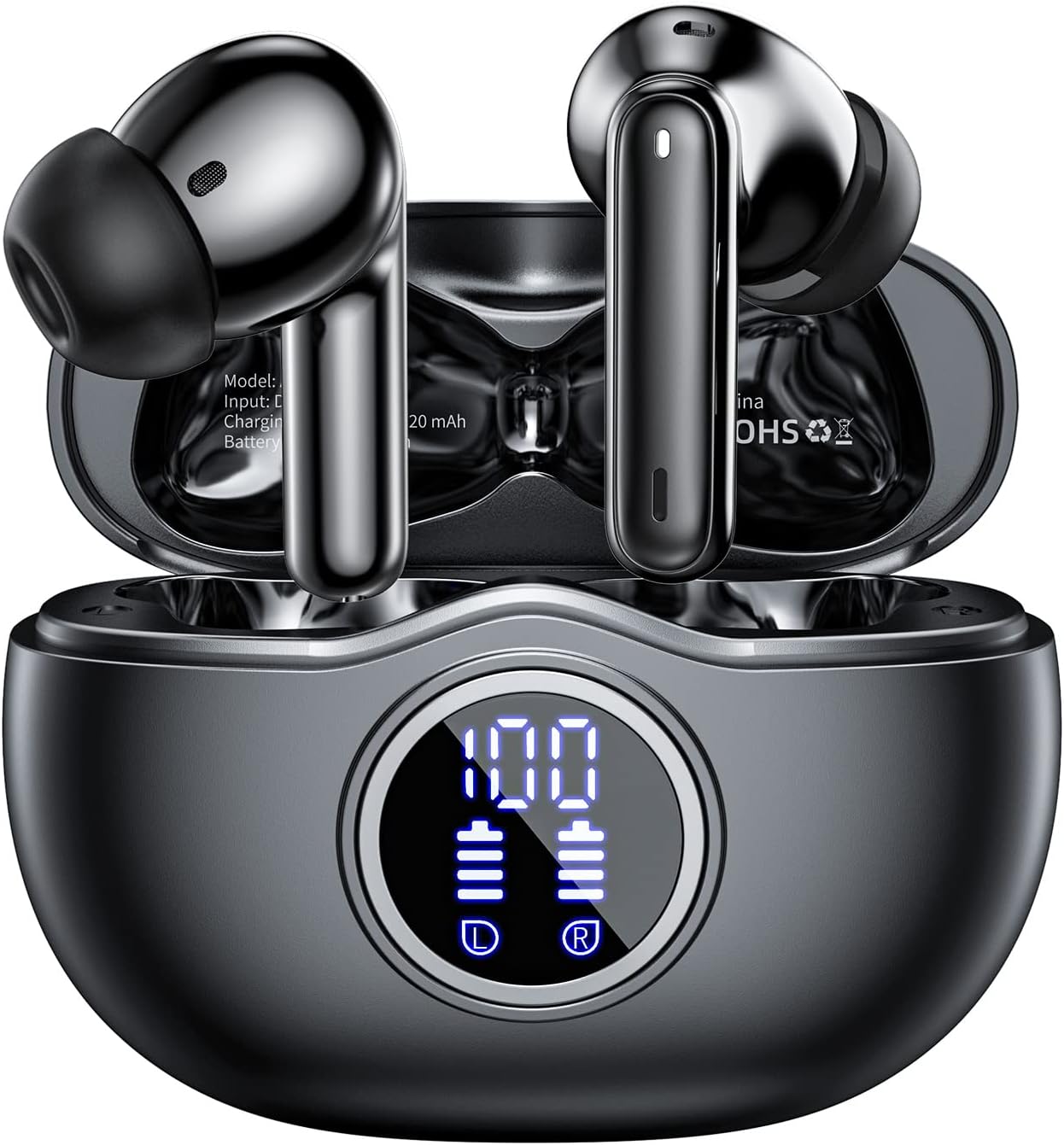 40 Hrs Playtime Wireless Earbuds with Deep Bass & HD Mics