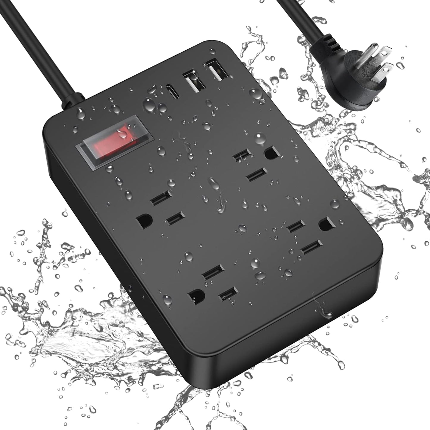 Outdoor Power Strip Weatherproof with Fast Charging USB Ports