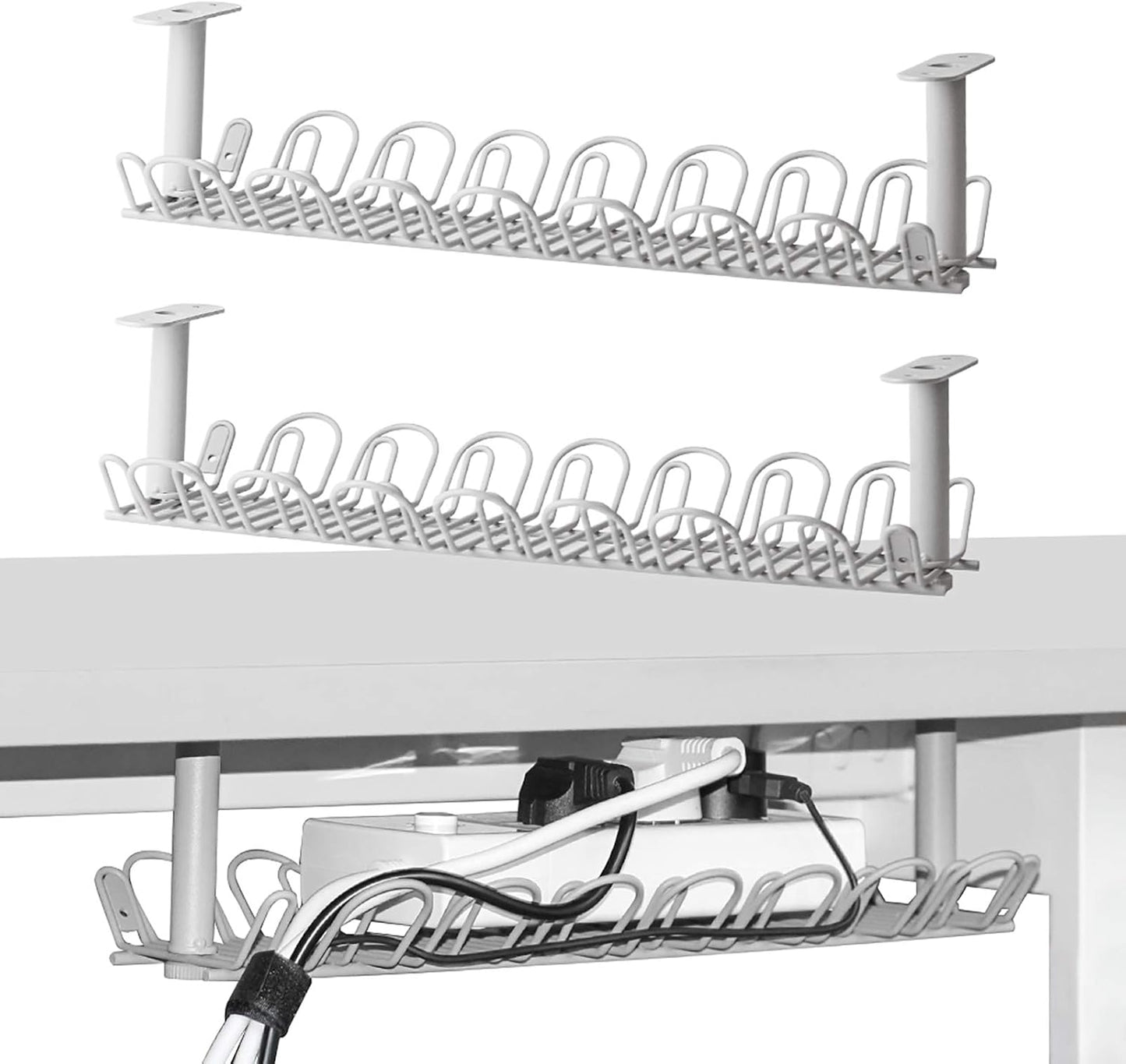 Baskiss Cable Management Tray: Tidy Wires Under Desk