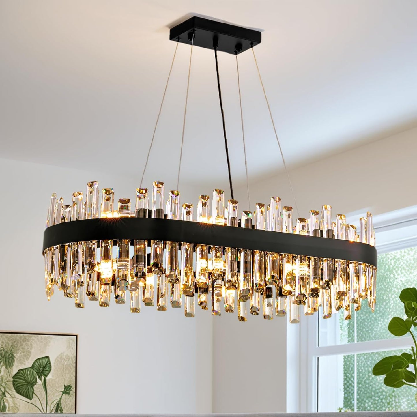16-Light Modern Crystal Chandelier for Dining Room Elegance