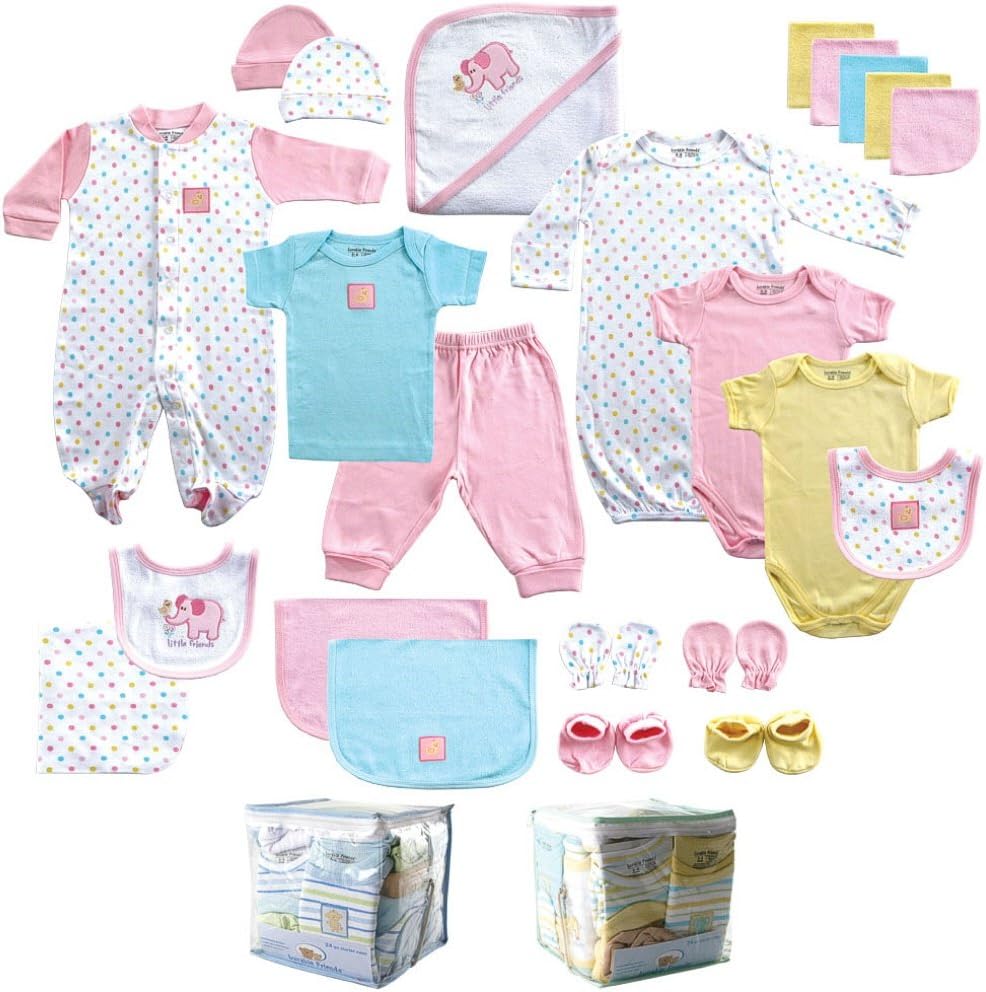 Luvable Friends Unisex Baby Layette Gift Cube for Newborns