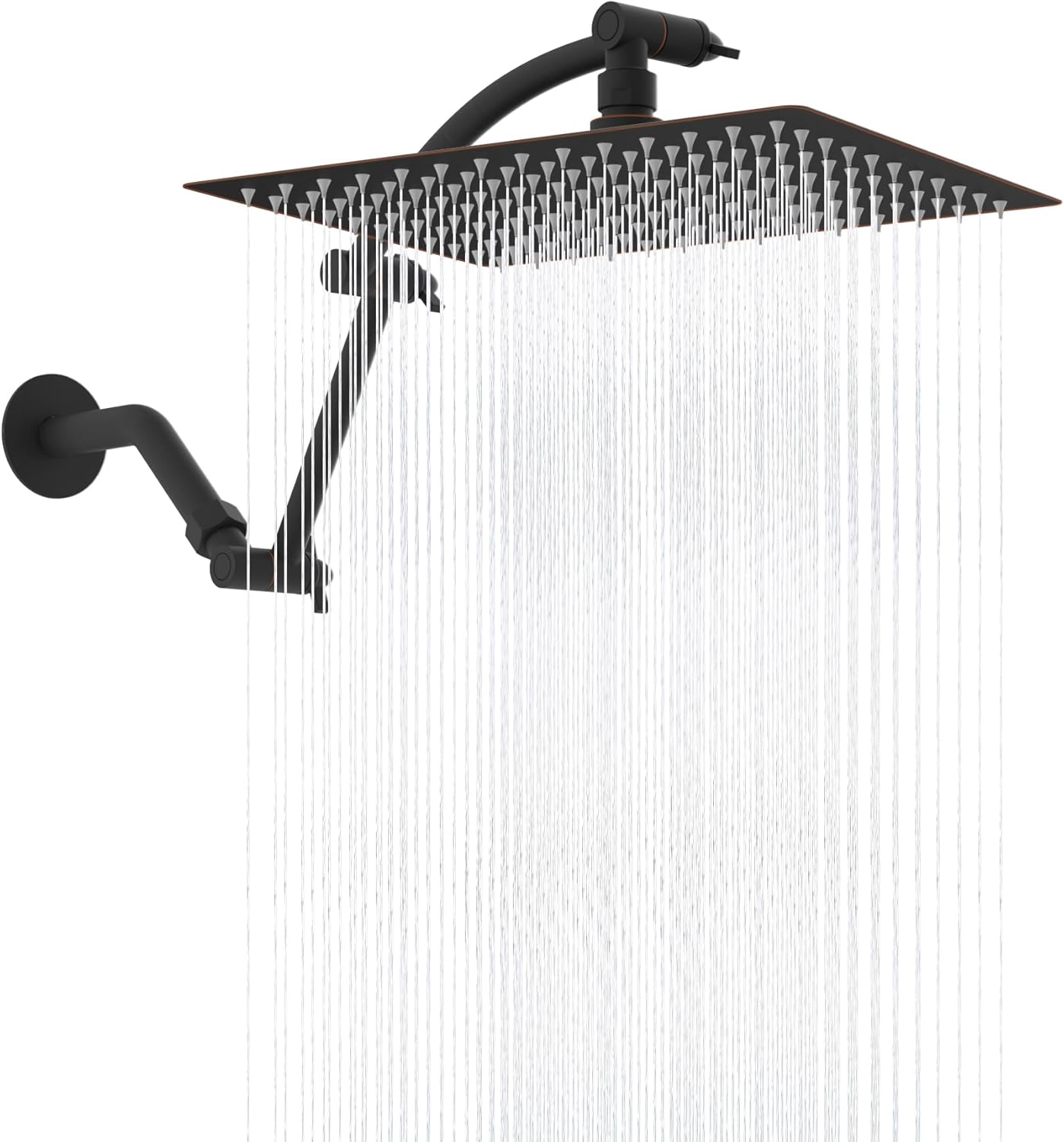 Hibbent 12ft' High Pressure Rainfall Shower Head with Extension Arm
