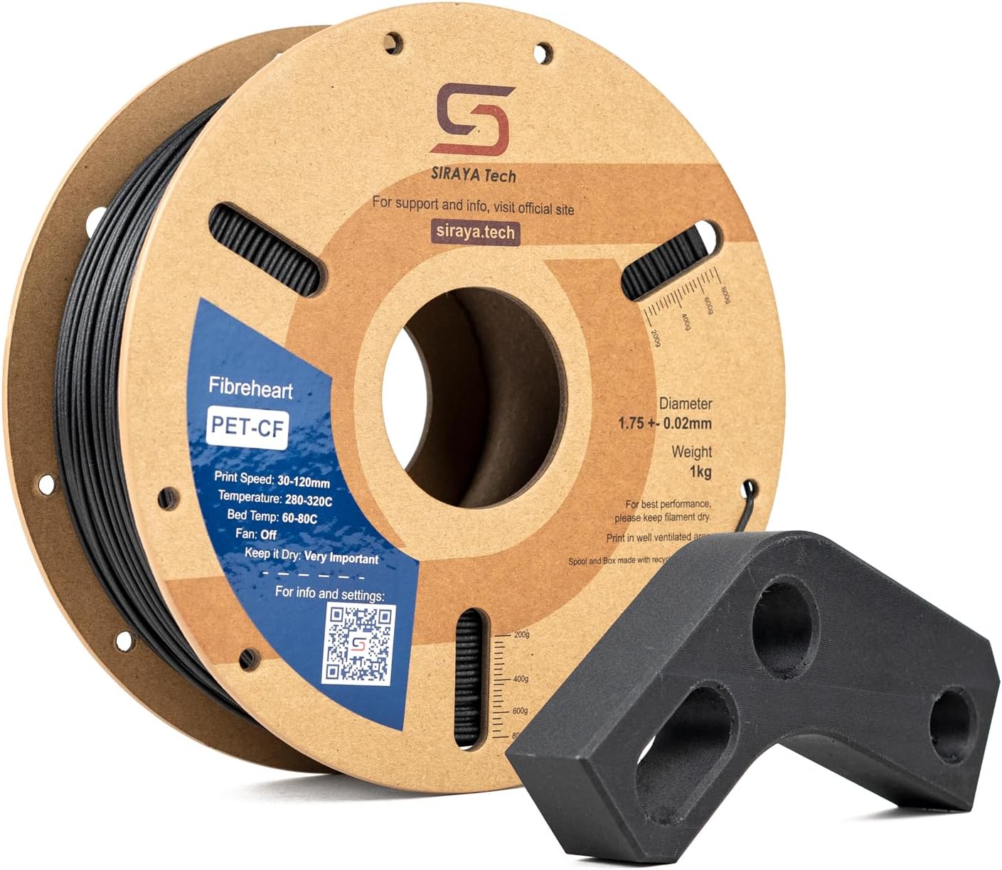 Siraya Tech Fibreheart PET-CF 3D Filament for Strong Prints