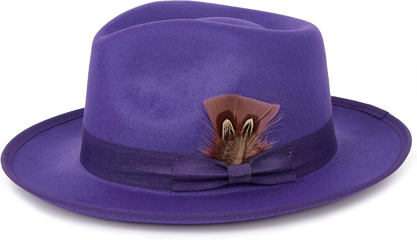 FADACHY Fedora Hats for Men & Women - Stylish Wide Brim Felt