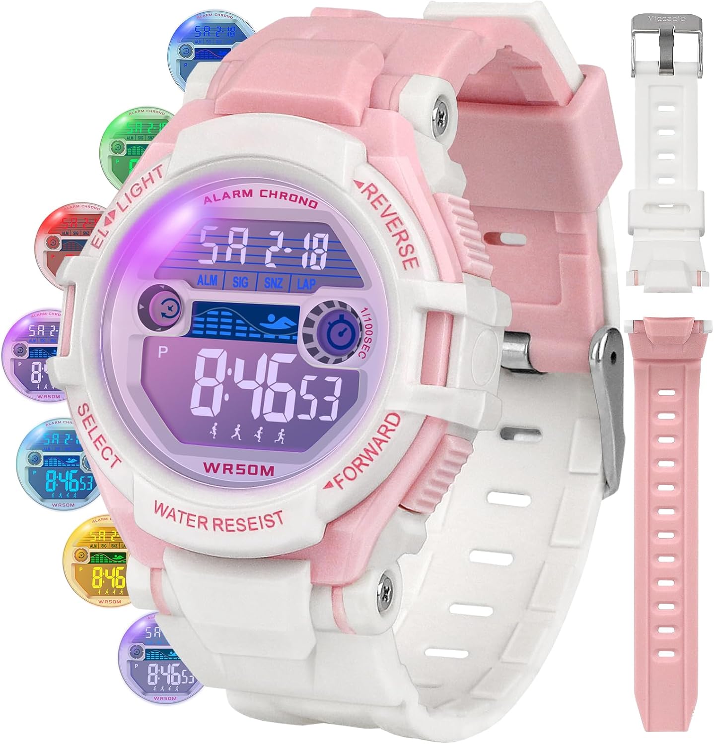 Colorful Waterproof Sports Watch for Teen Girls by SOCICO