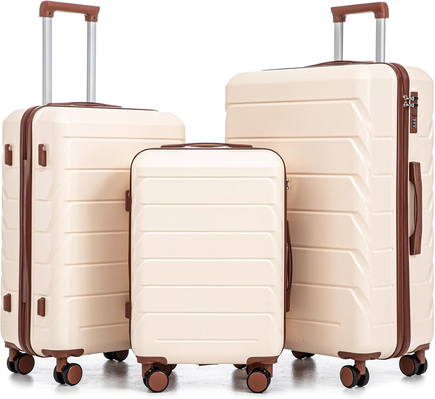 Merax Luggage Sets 3 Piece Hardside Spinner Suitcase with Lock
