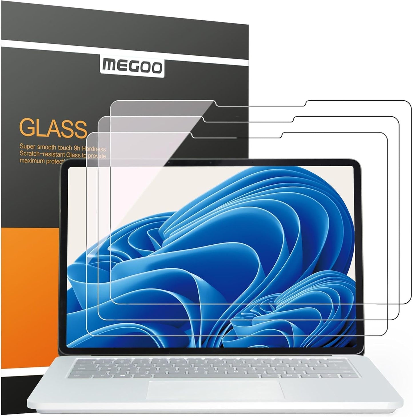 Megoo Glass Screen Protector for Surface Laptop Studio 2 - 3 Pack