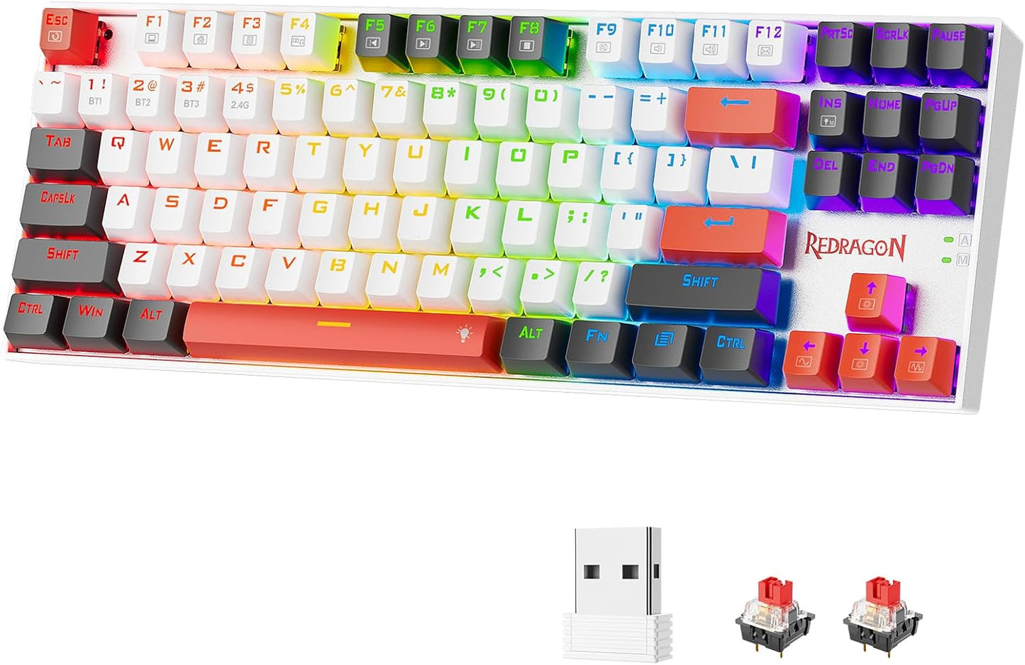 Redragon Wireless Gaming Keyboard with Tri-Mode Connectivity