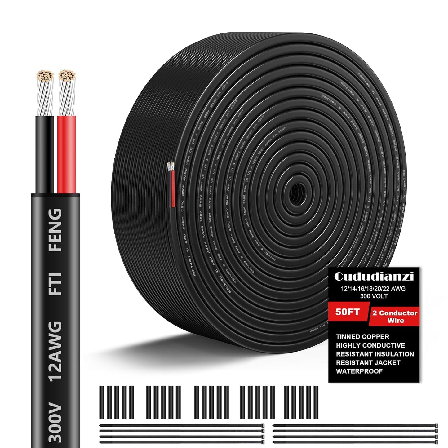 12 Gauge Wire 2 Conductor Electrical Wire for Versatile Use
