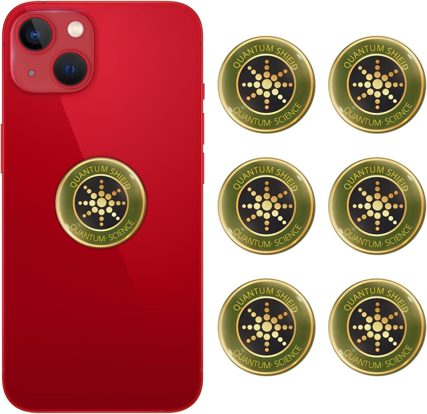 6-Pc Cell Phone Stickers: 99% Protection - Brown Cyan