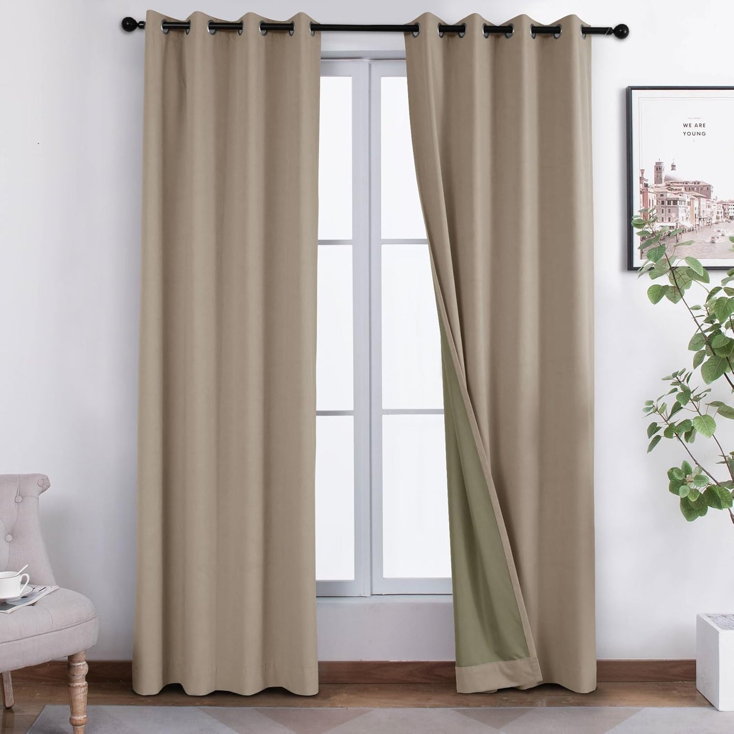 100% Blackout Velvet Curtains - Cozy Winter Insulation