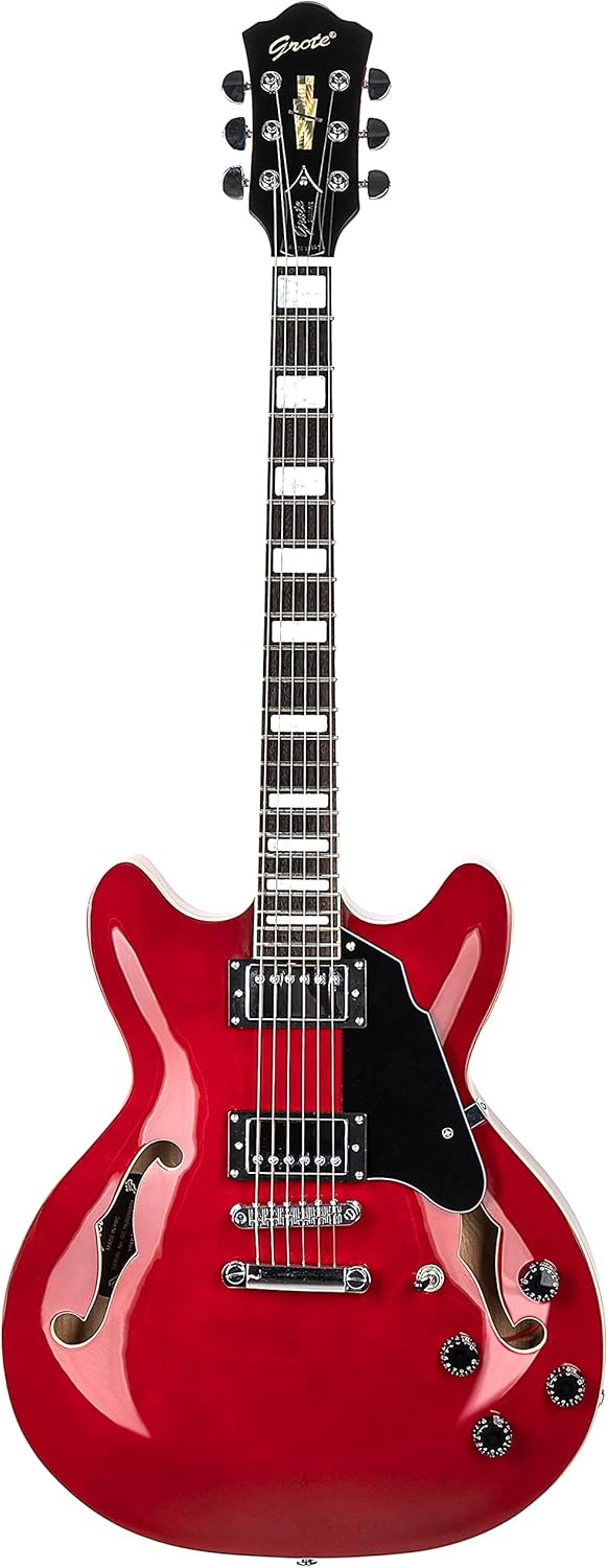 Grote Semi-Hollow Electric Guitar: Stainless Steel Frets for Premium Sound
