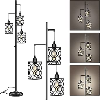 68 Inch Dimmable Industrial Floor Lamp for Living Room Decor