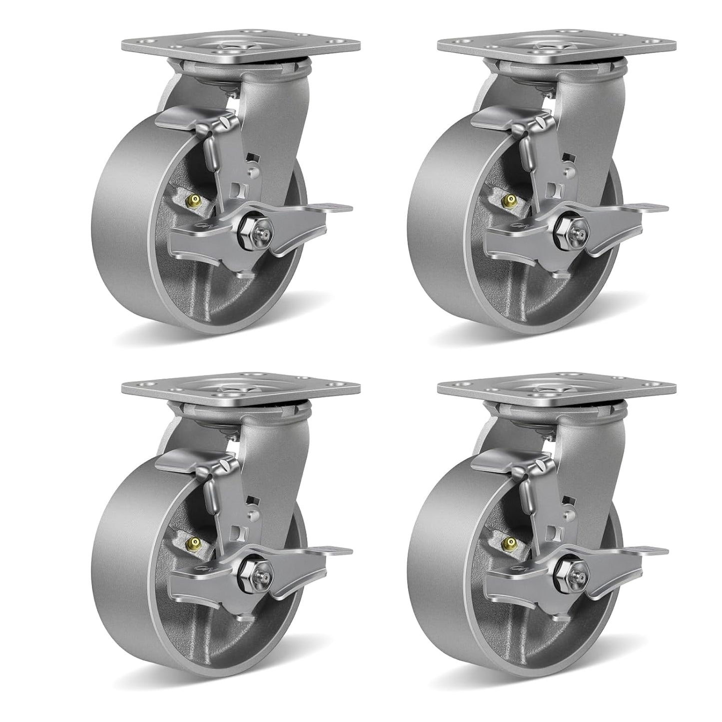 5X2 Heavy Duty Caster Wheels for Industrial Use - Set of 4