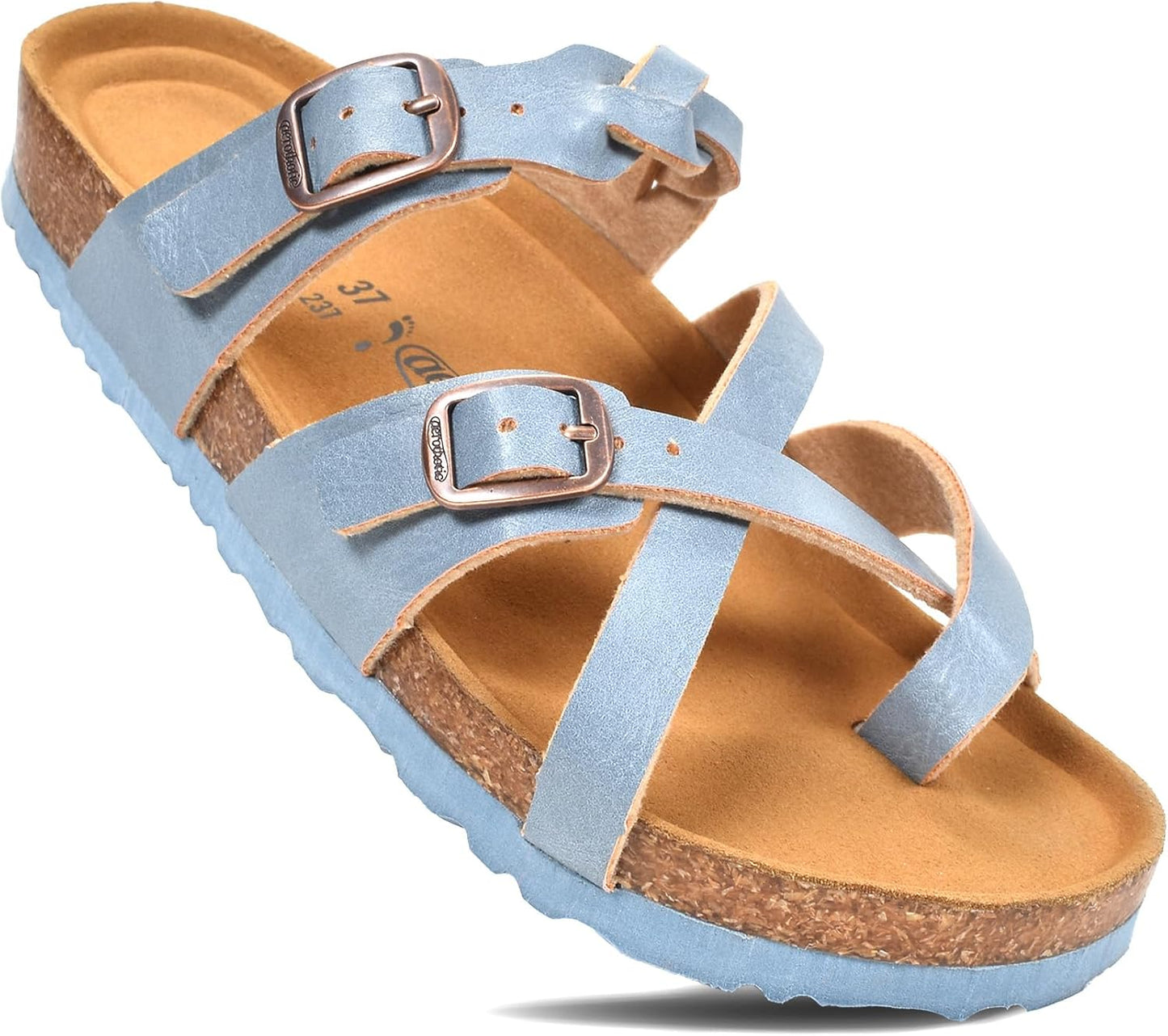 AEROTHOTIC Womens Strappy Slip-On Sandals with Arch Support
