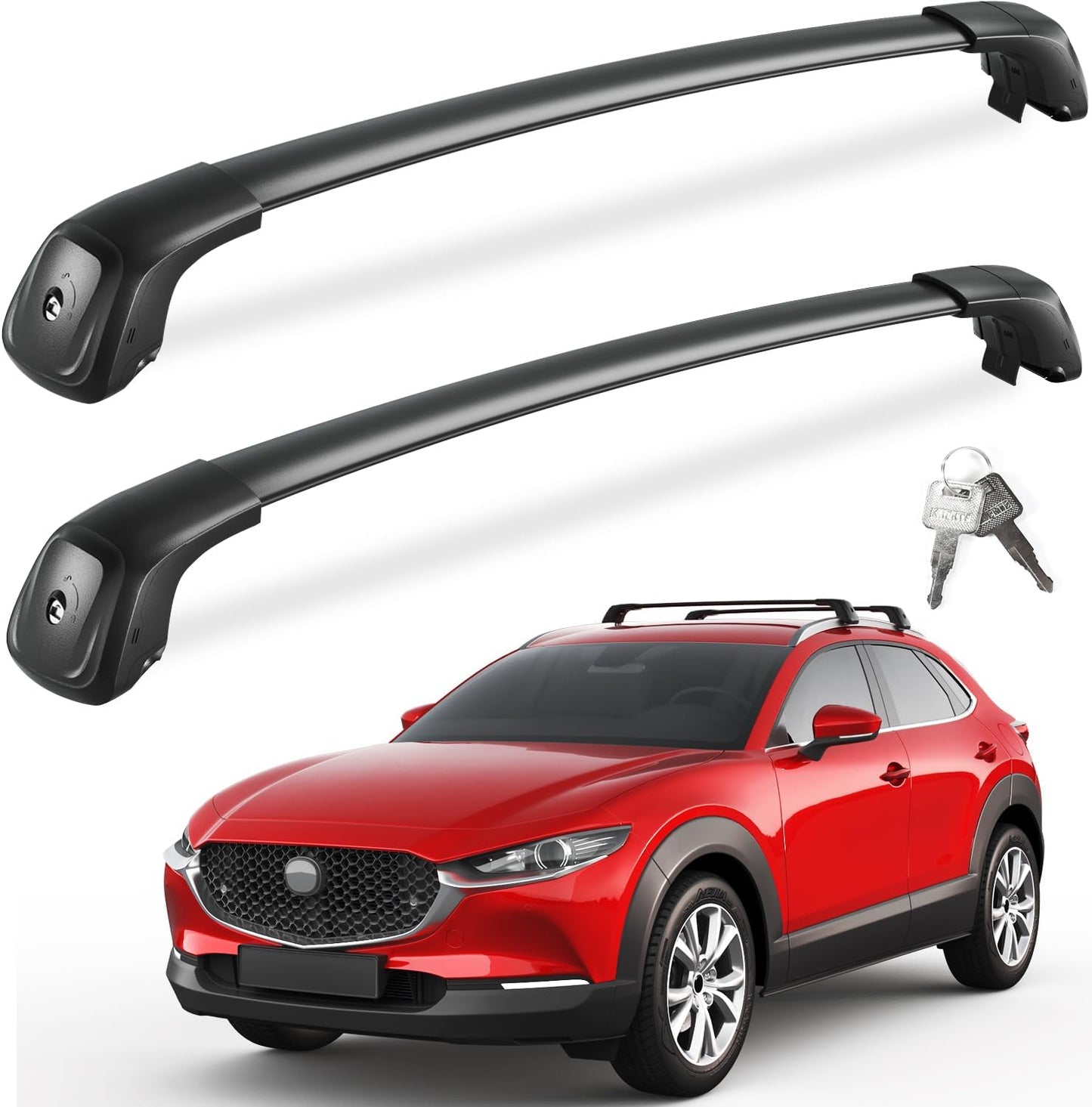 FengYu Lockable Roof Rack Cross Bars for Mazda CX30 2020-2025