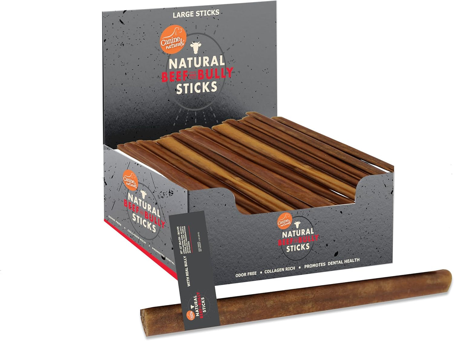 Natural Beef & Bully Sticks for Dogs - Long Lasting Chews