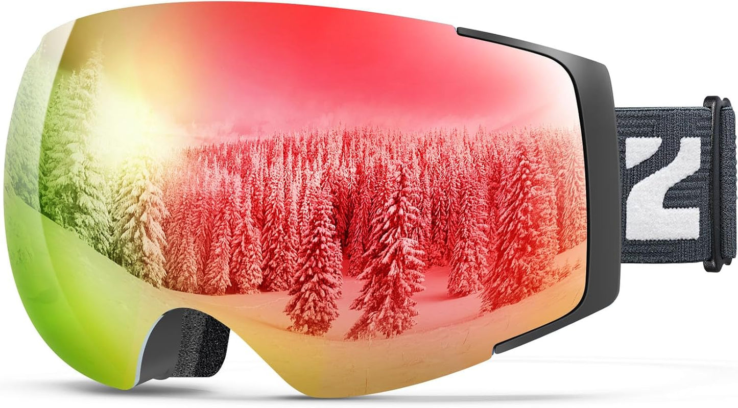ZIONOR X4 Magnetic Ski Goggles - Anti-fog Snowboard Vision