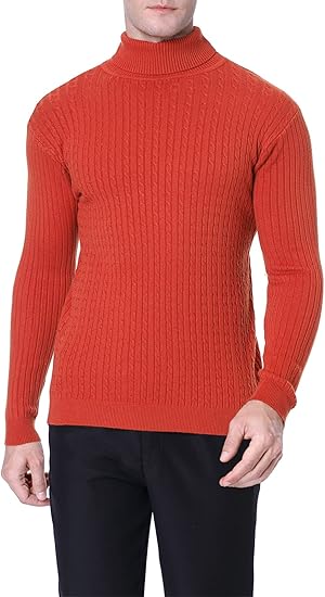 QZH.DUAO Men's Casual Slim Fit Turtleneck Pullover Sweater Review