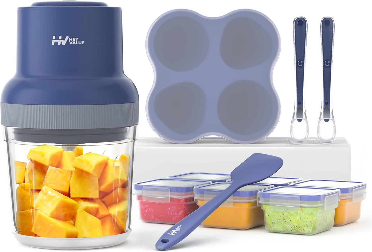 HEYVALUE 13-in-1 Baby Food Maker: Blend, Store, & Feed