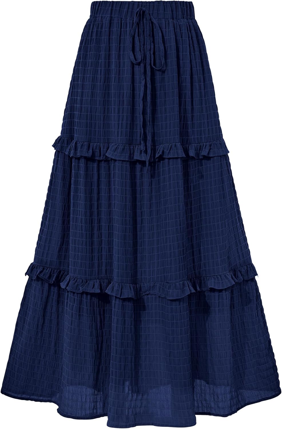 Elegant High Waist Flared A-Line Midi Skirts for Women