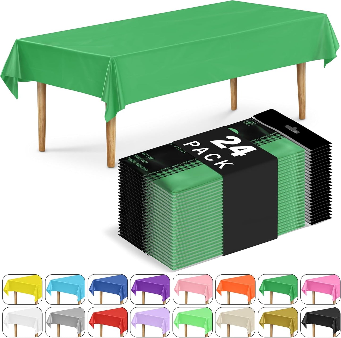 DecorRack 24 Pack Rectangular Tablecloths for Events