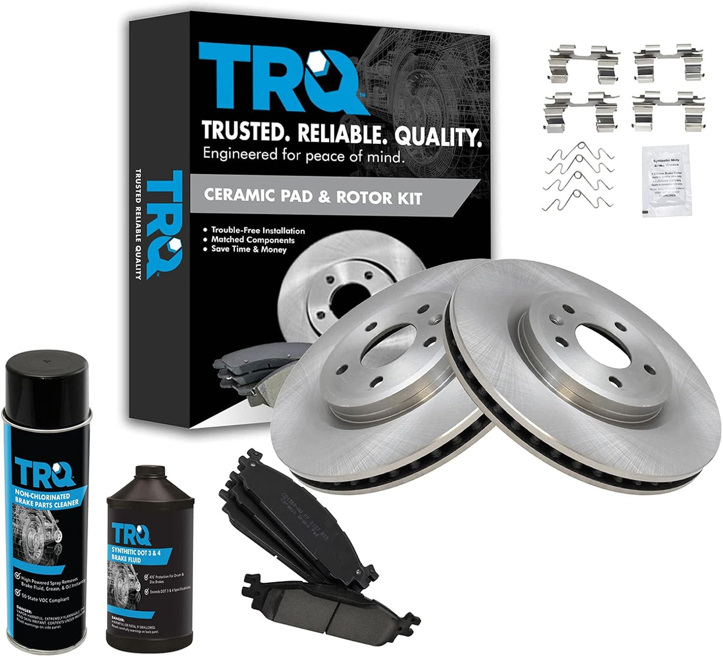 TRQ Front Brake Pad & Rotor Kit for 2011-2019 Ford Explorer