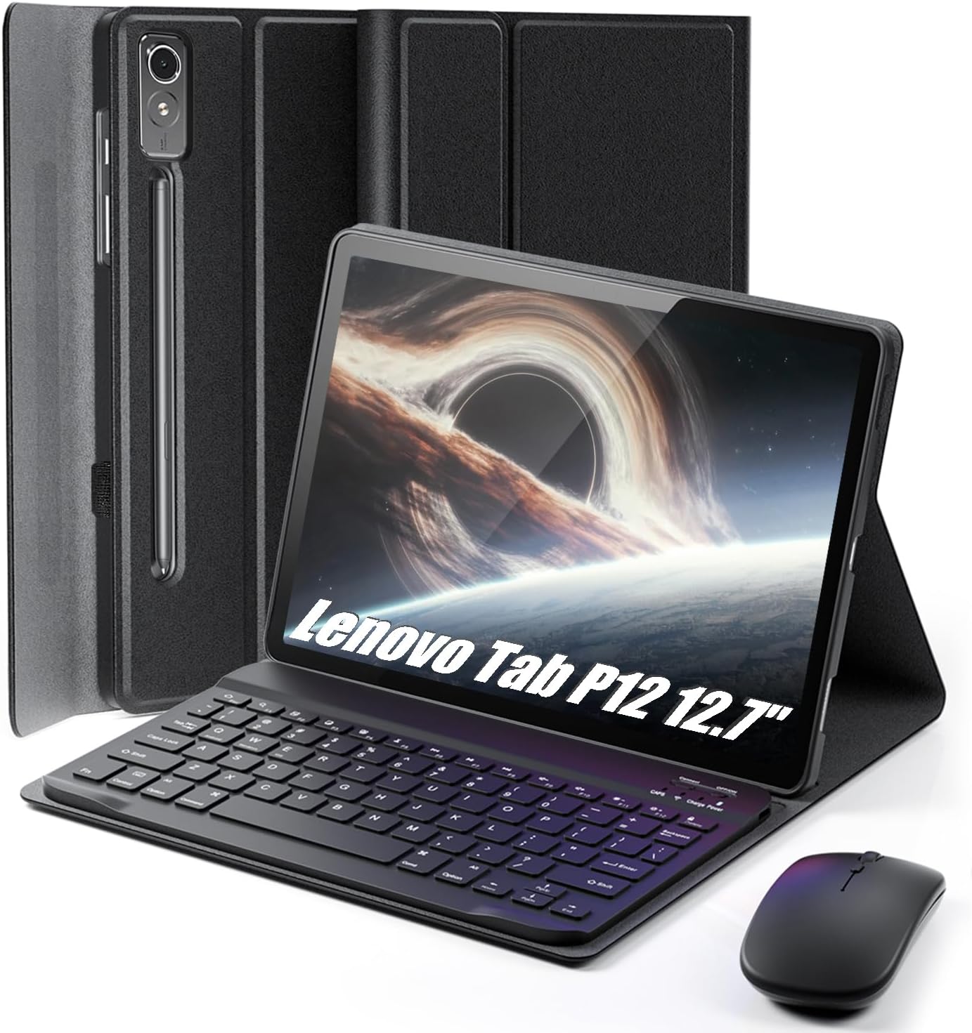 Keyboard Case for Lenovo Tab P12 12.7 Inch - Detachable Design